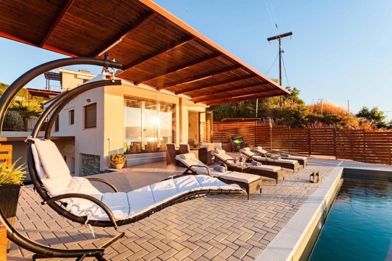 Seaside Summer Bliss - Aurora Luxury Pool Paradise Petalídhion المظهر الخارجي الصورة